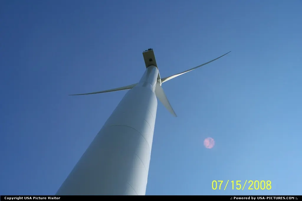 Wind Turbine against the blue sky