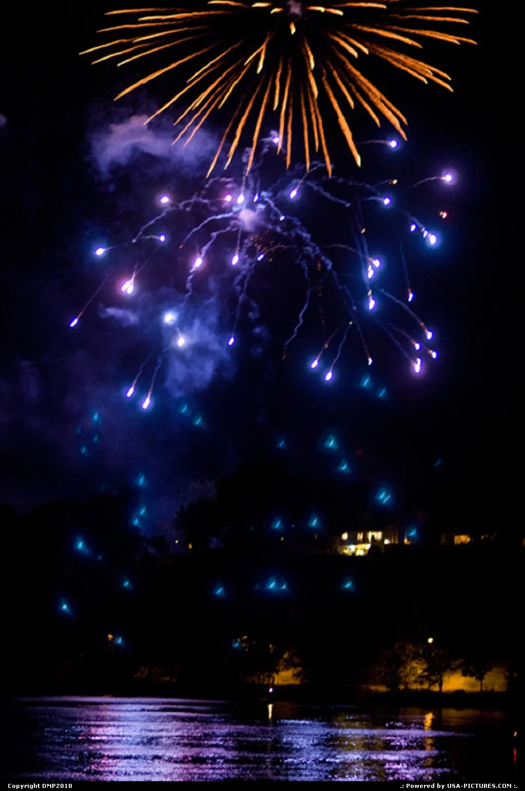 fourth of July over the snake river in Lewiston Idaho.