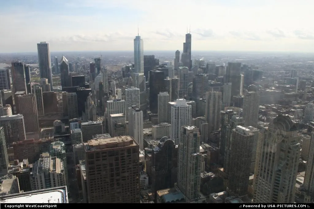 Chicago Skyline for the observatory on floor 94, Hancock Building.