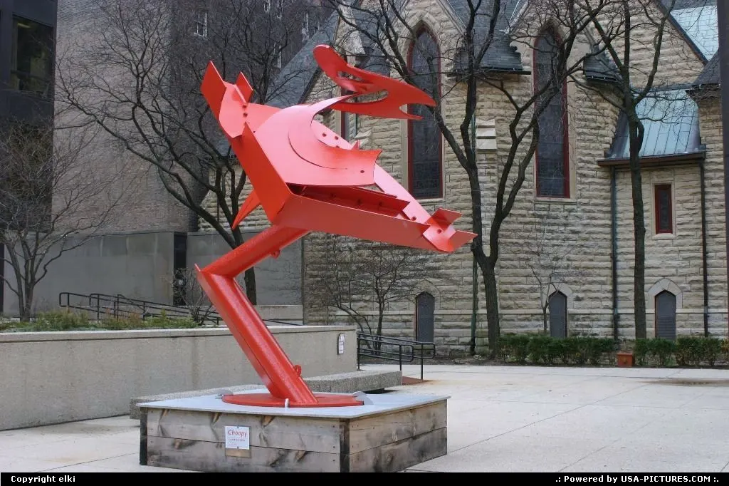 Modern art in downtown chicago