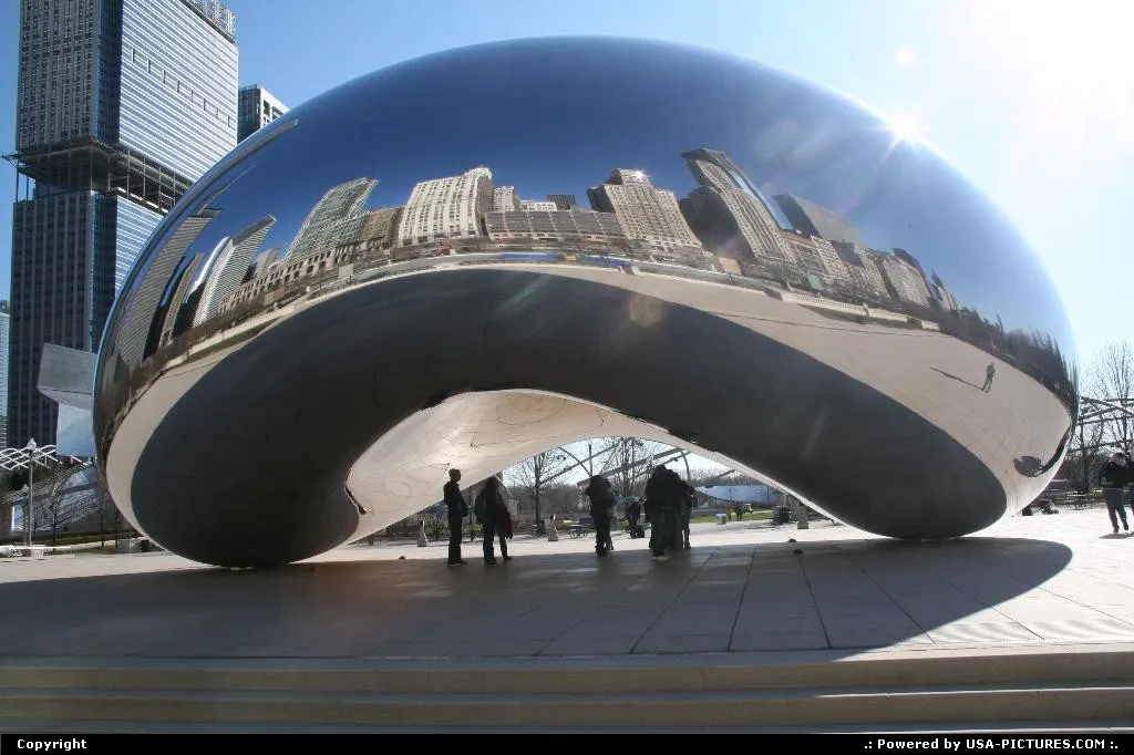 No, the picture is not photoshoped! The famous Cloud Gate, aka