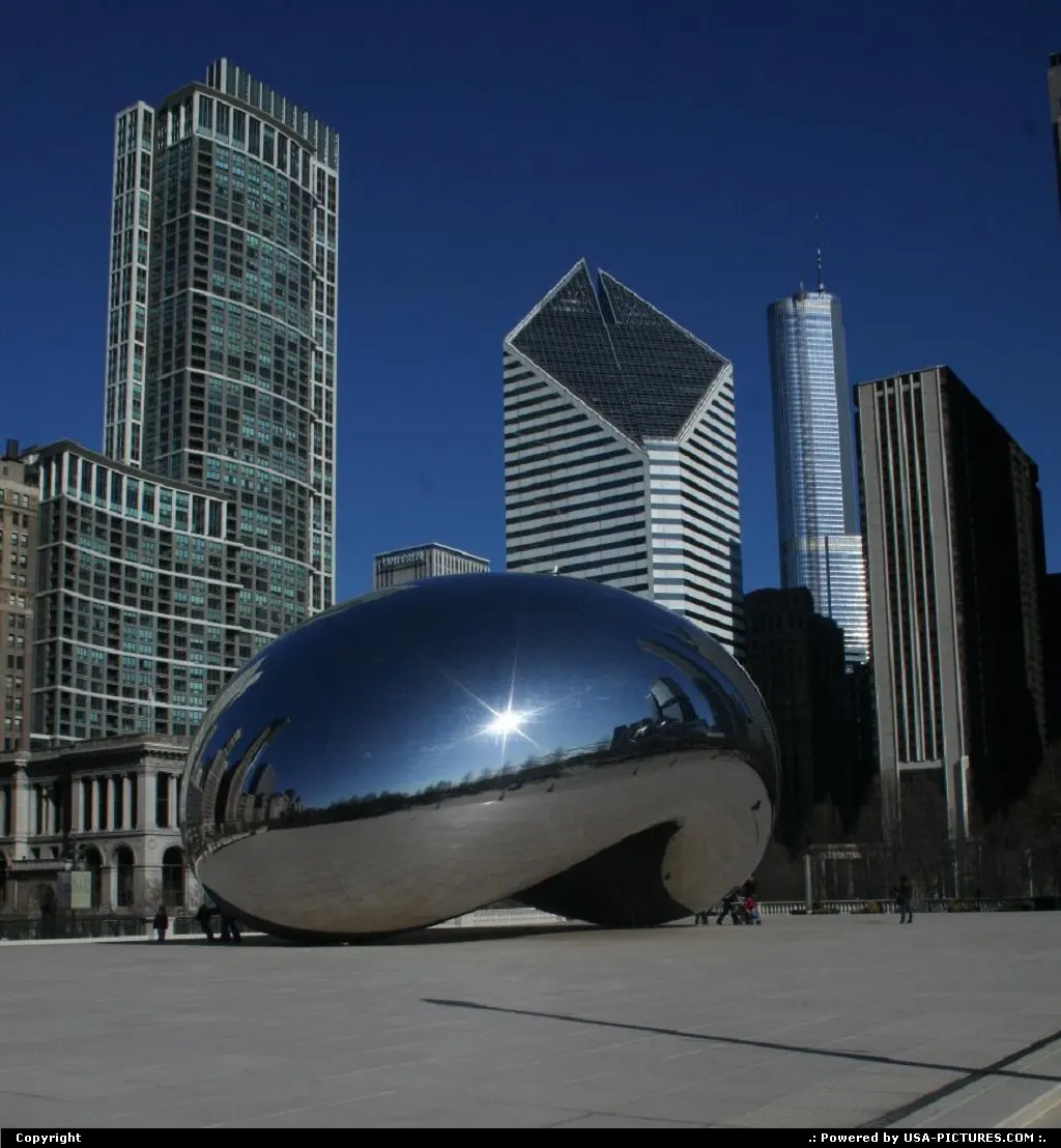 No, the picture is not photoshoped! The famous Cloud Gate, aka