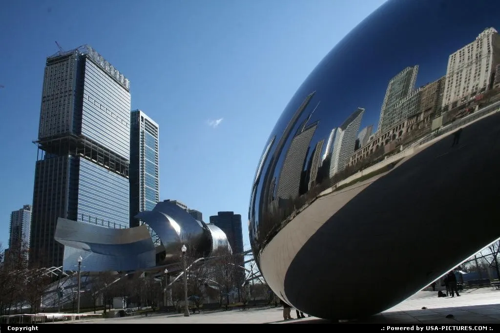 No, the picture is not photoshoped! The famous Cloud Gate, aka