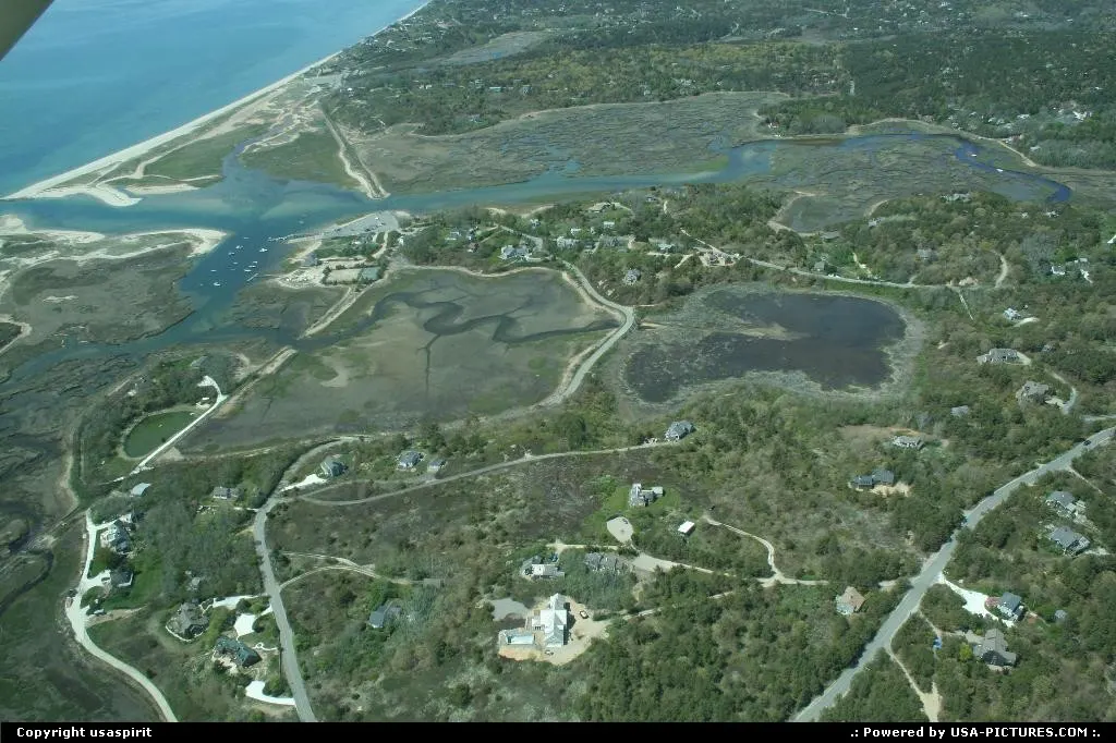 View of cape code from plane