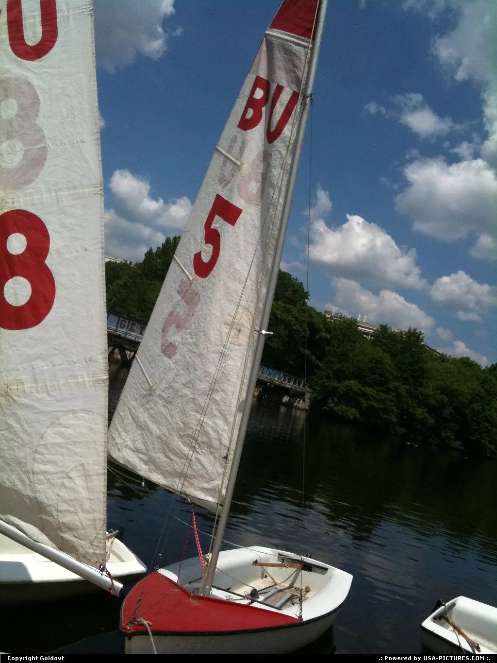 Protectors of the Charles on patrol. A historic site of rowing rivalry.