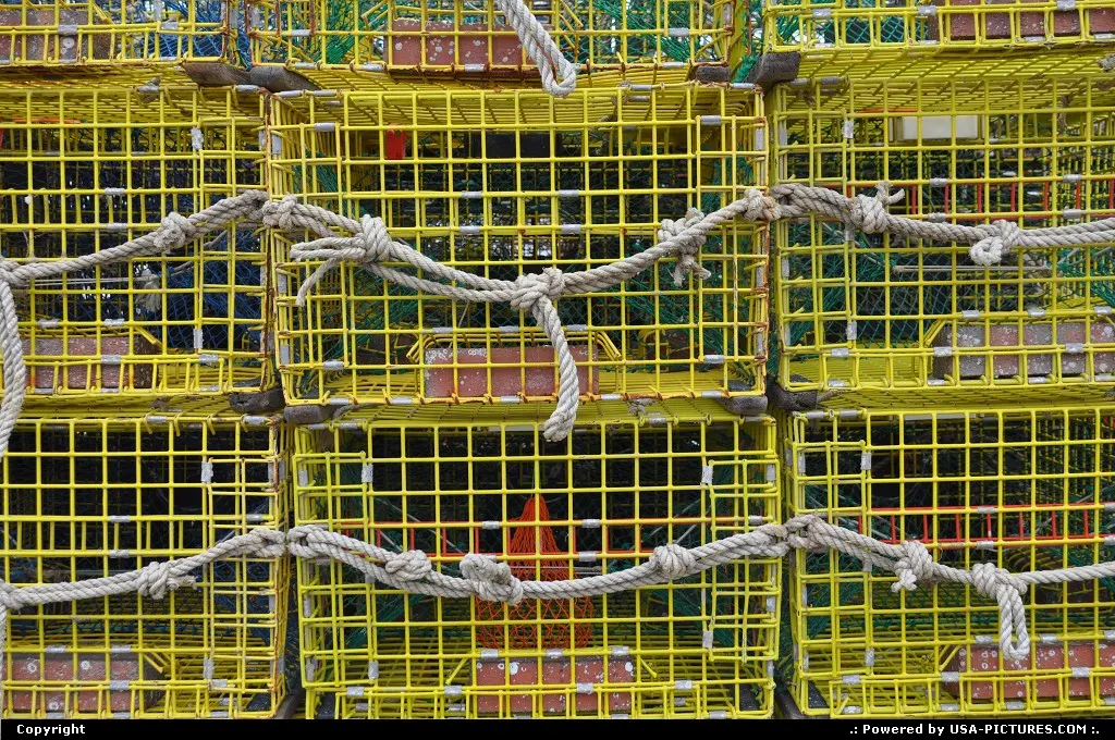 Lobster traps, seen at Rockport MA