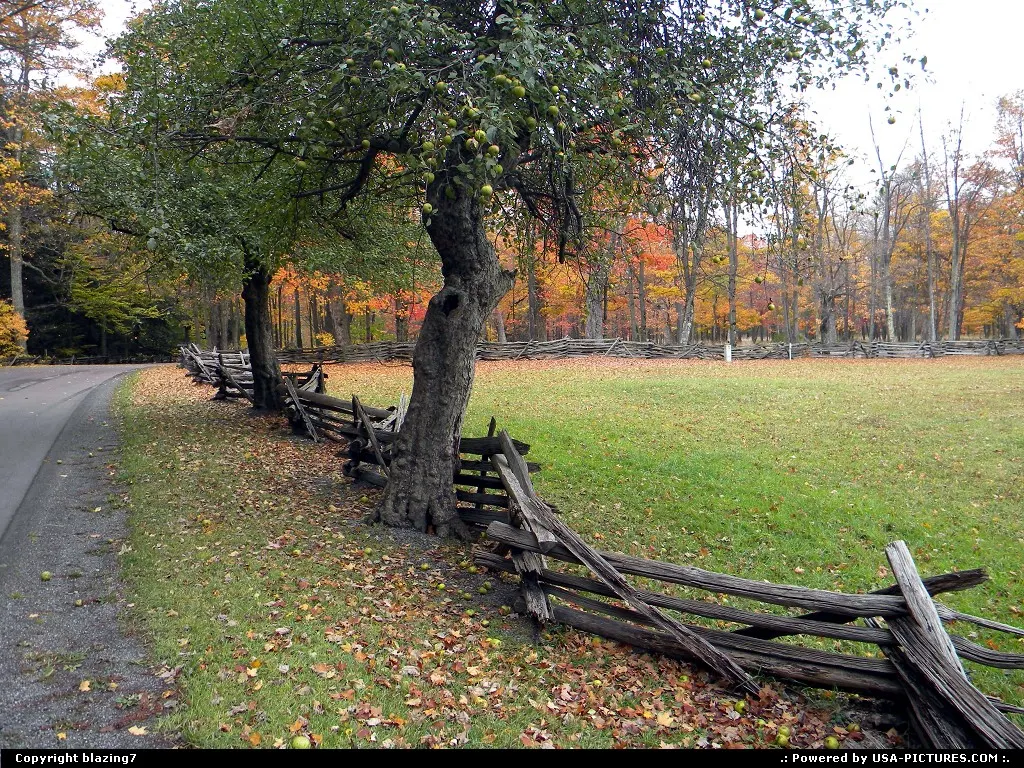 Original wooden fence on Maryland route 495 south of Grantsville Maryland