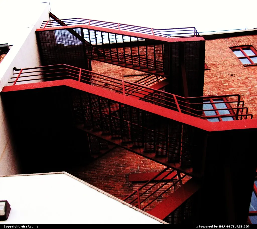 This fire escape begs to lead you to the buildings upper reaches