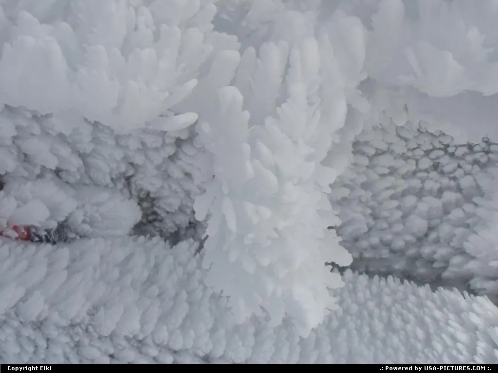 Mother nature sculpture in Mount Washington. Talking about exteme climate!