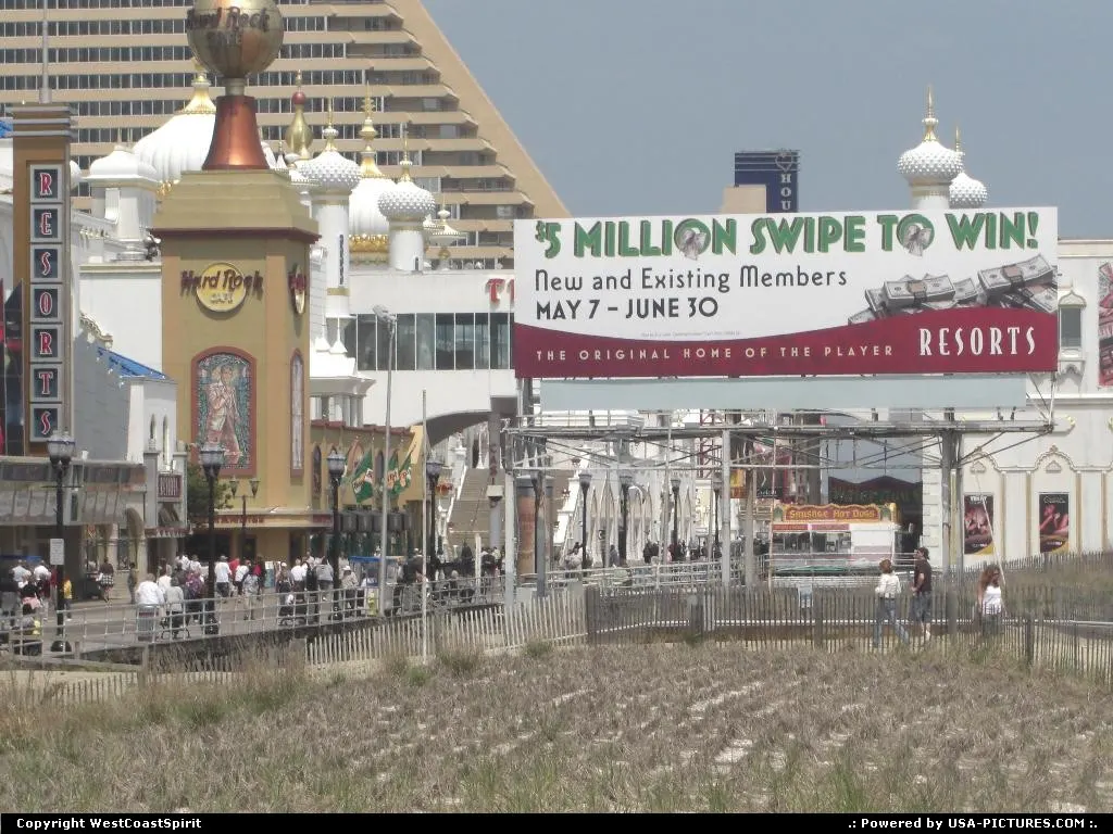 The boardwalk in Atlantic City
