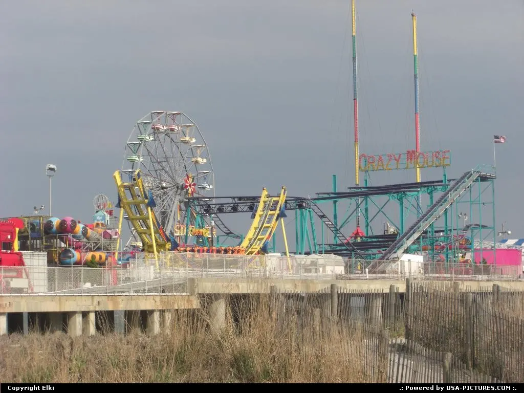 Vintage Theme Park from the beach