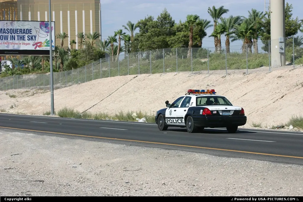 Police car looking at traffic