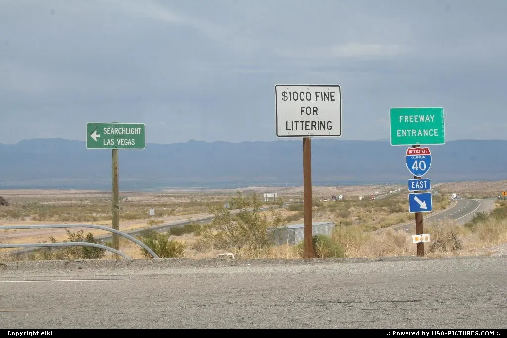 Freeway junction en route for las vegas trought 95 road