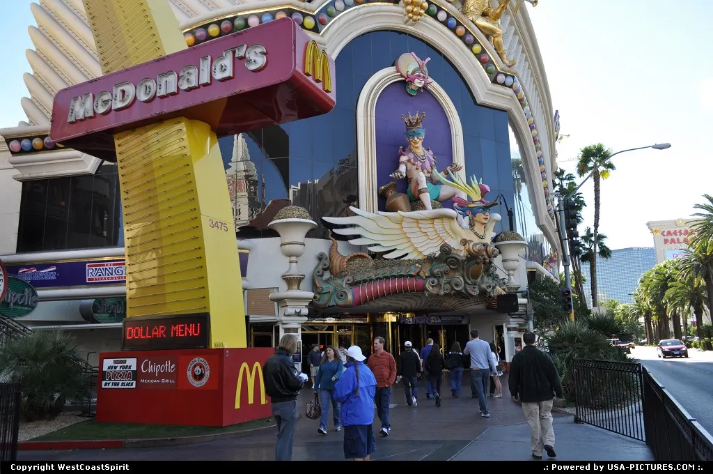 Mac Donalds right on the Streip .... so Vegas!