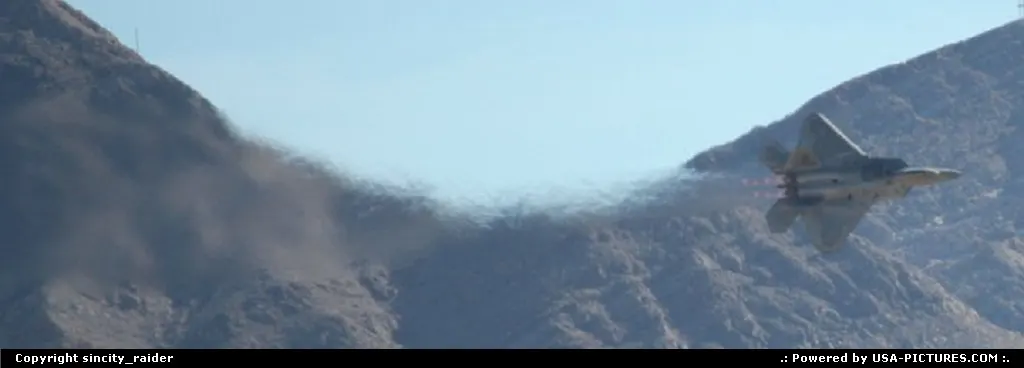 F-22 Raptor over Nellis AFB