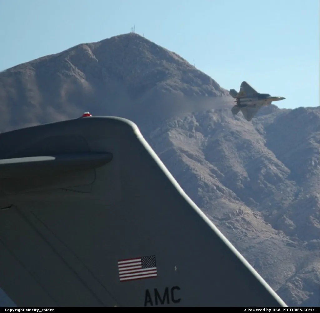 F-22 Raptor over Nellis AFB