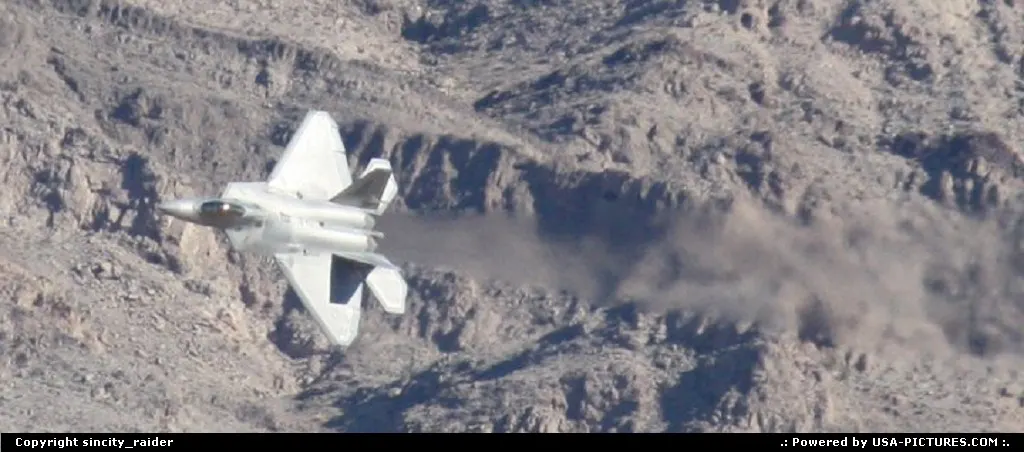 F-22 Raptor over Nellis AFB