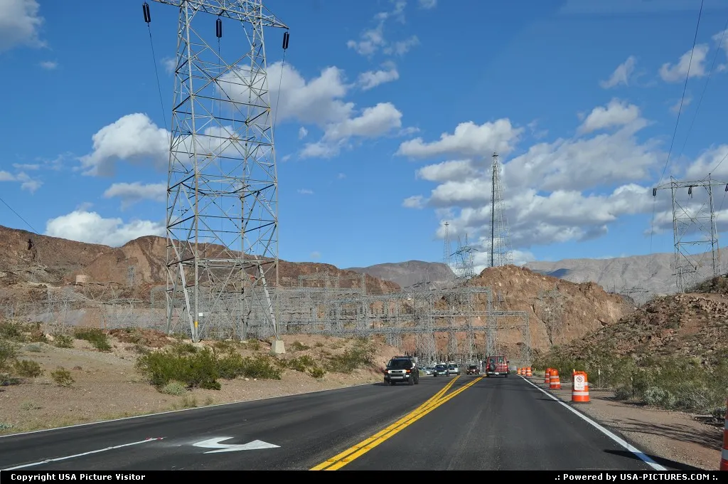 By the new parking lot close to the Hoover Dam.