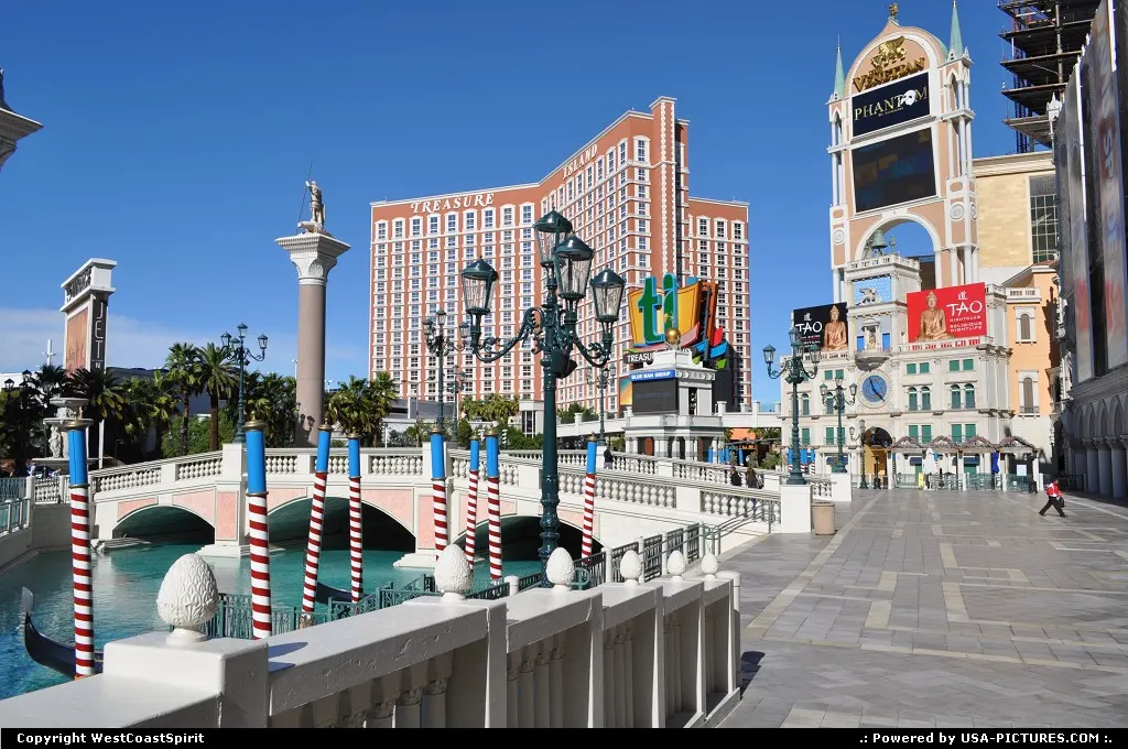 Treasure Island from the Venetian resort, and it typical canal.