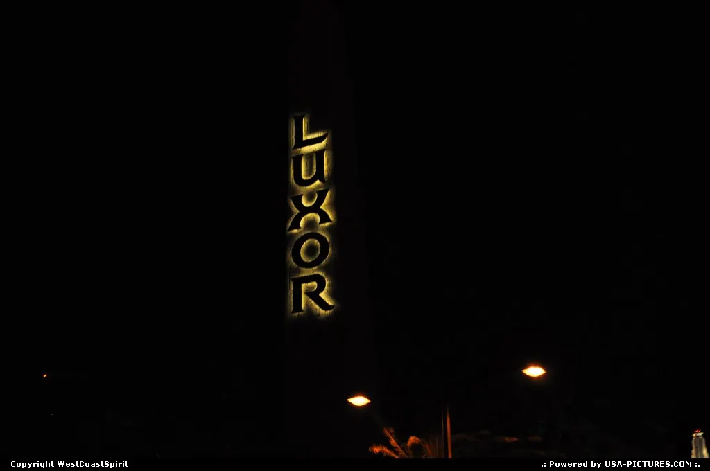 Front Gate / Main Entrance of the Luxor resort and casino, south of the strip.