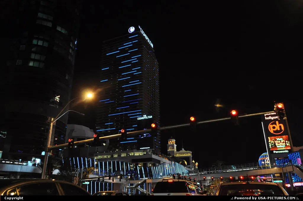 Vegas by night, cruising down the strip and roaming from on resort front door to the ot...