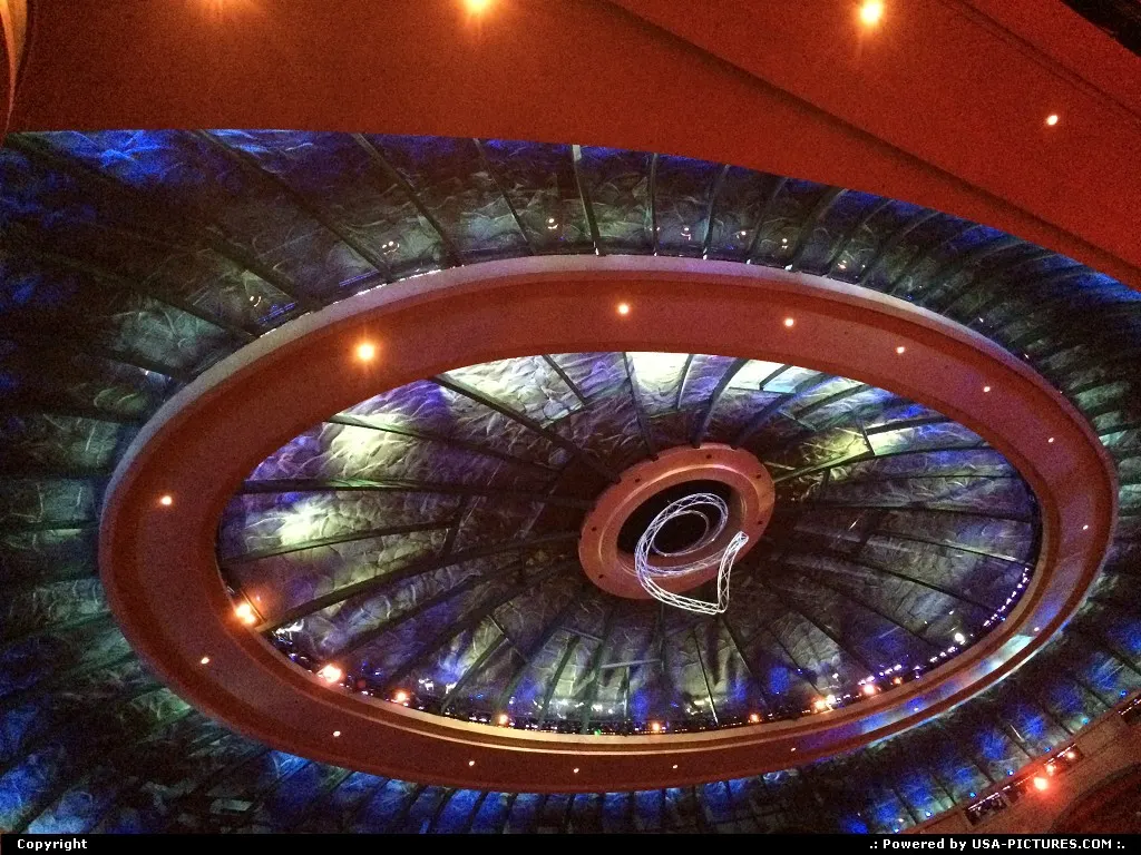 O by cirque du soleil. roof of the teather