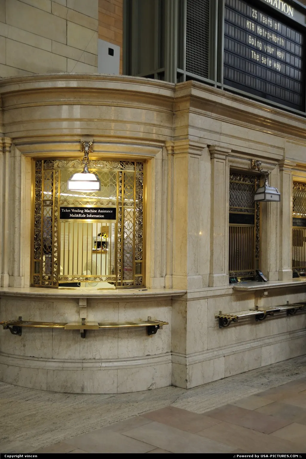 Amtrack desk at main train station in downtown Manhattan