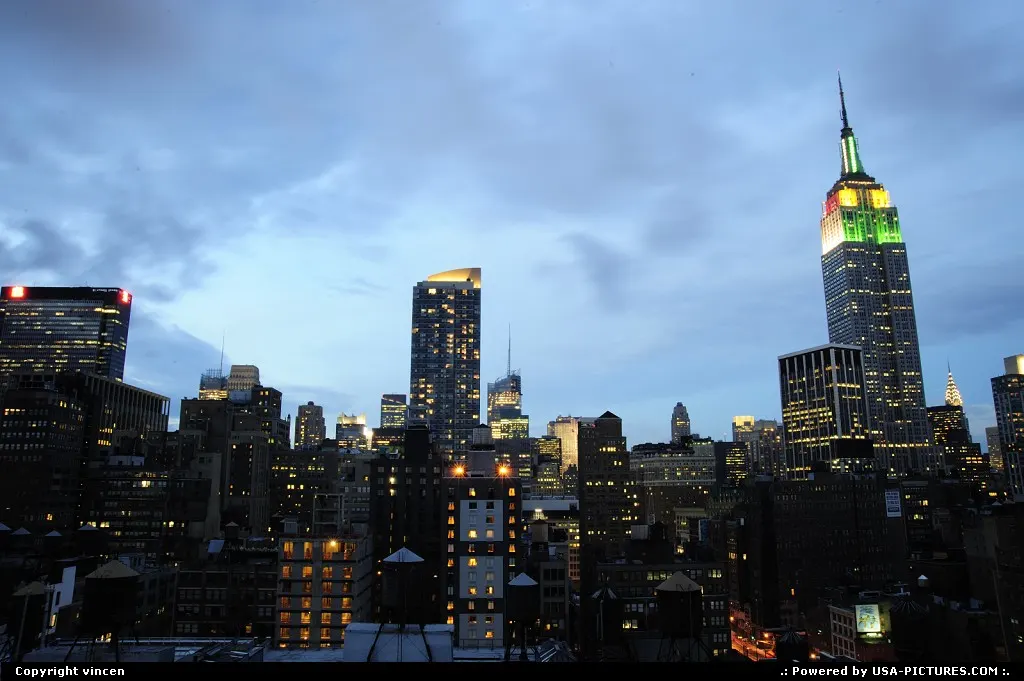 Manhattan view end of day