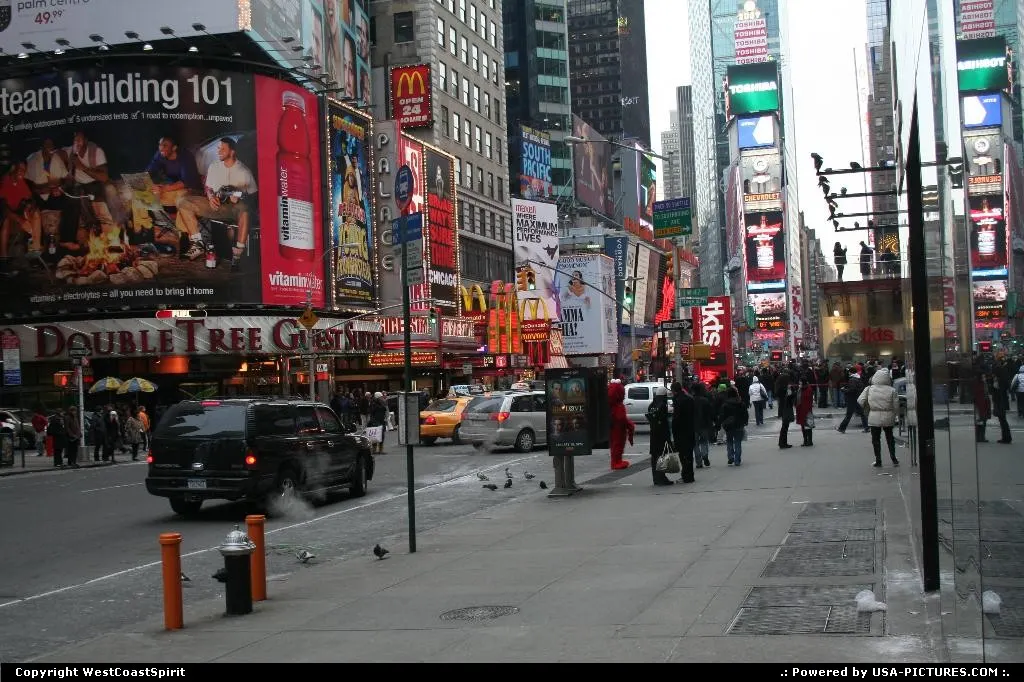 Probably the most photographed place on earth? Time Square, downtown New York