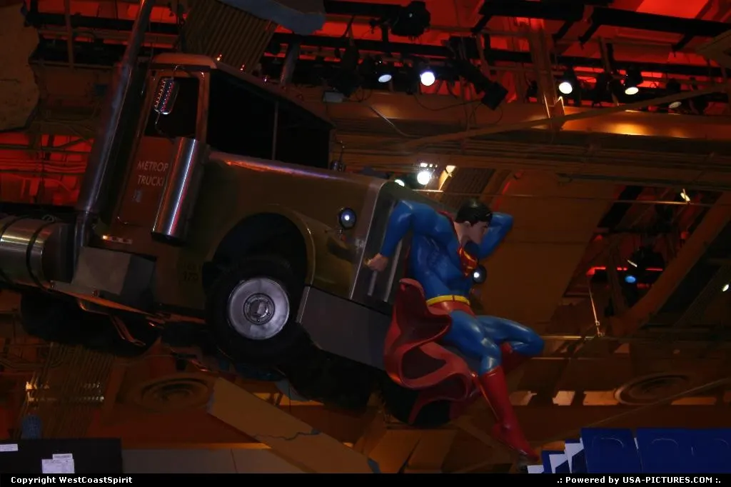 Superman faithful as always, here seen on duty in the Time Square Toys'r'us Store.