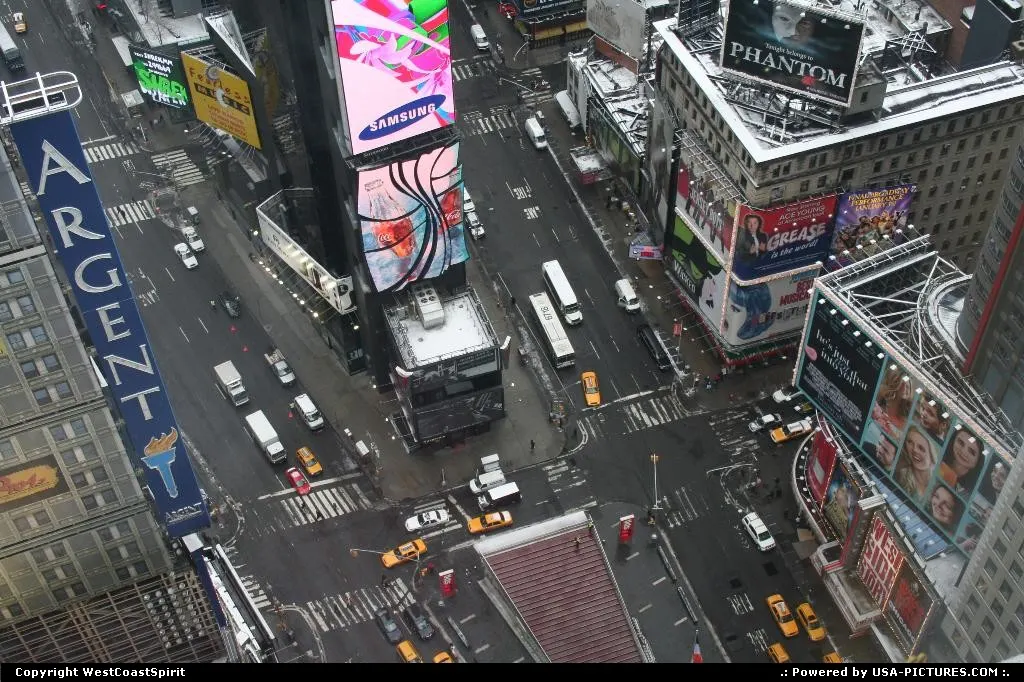 Times here seen from the Marriott Hotel. Pretty calm this morning!