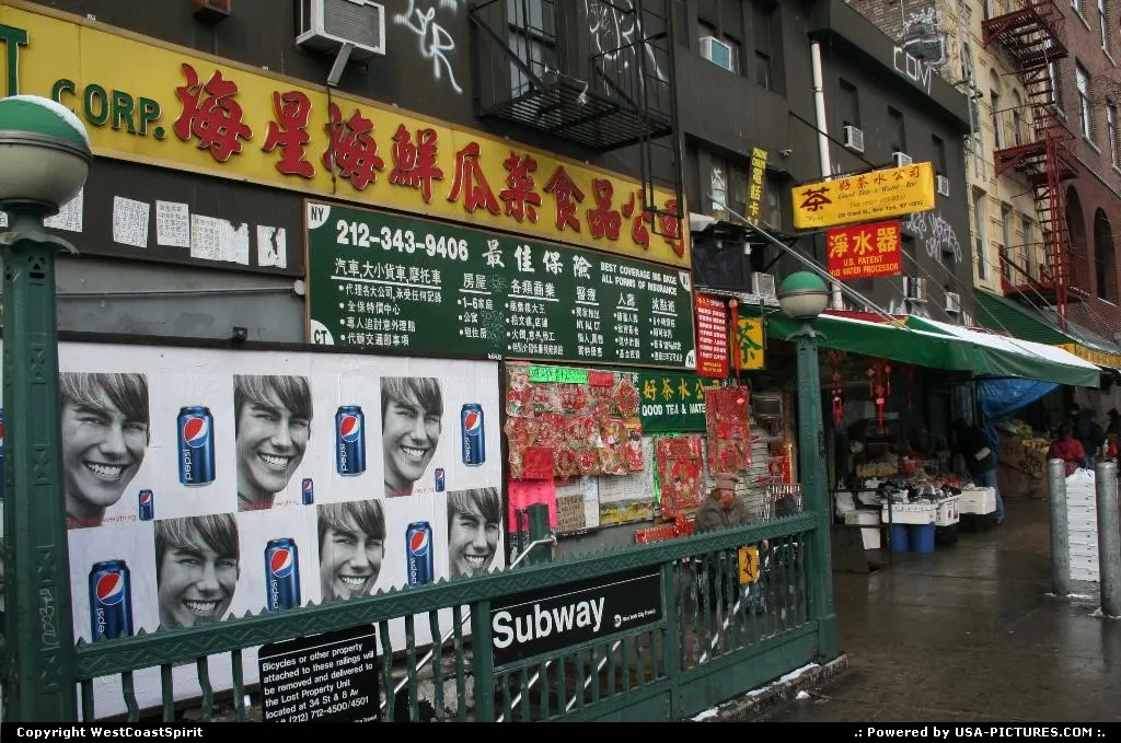 Subway entrance, obviously in Chinatown, Manhattan.