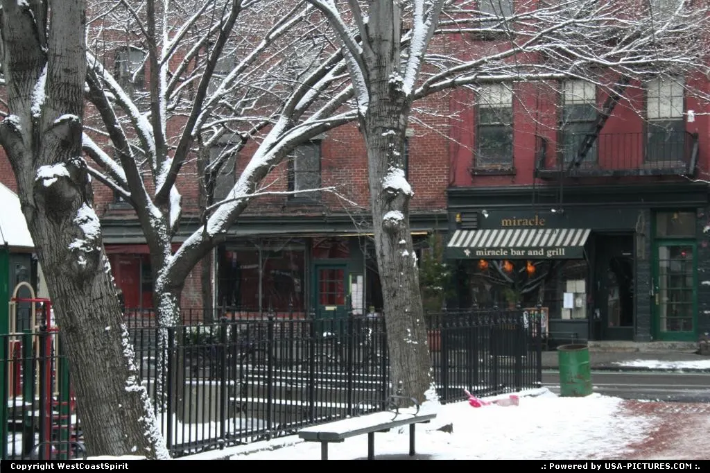 Greenwich Village under the snow