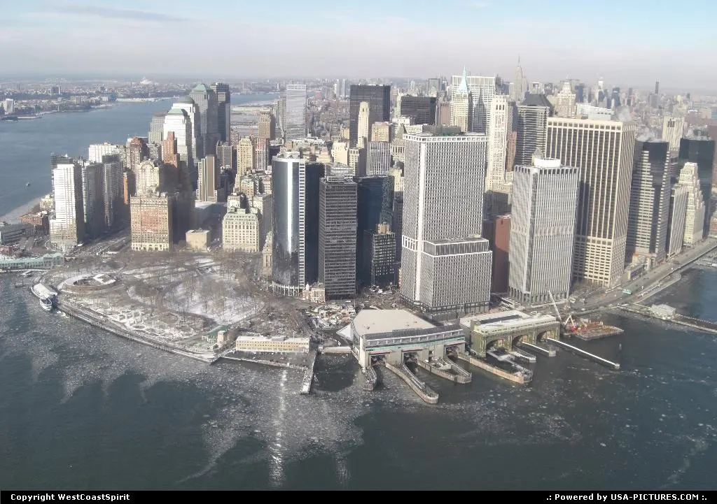 Lower Manhattan, here seen from the helicopter.