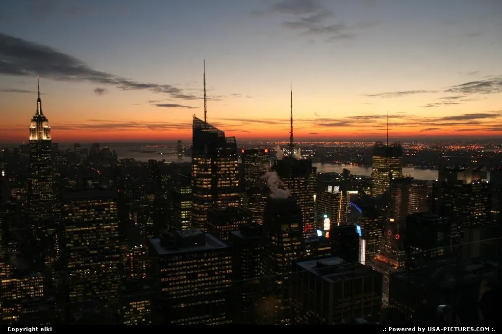 New york manathan sunset.