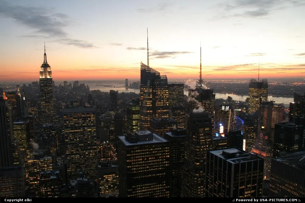 New york manathan sunset