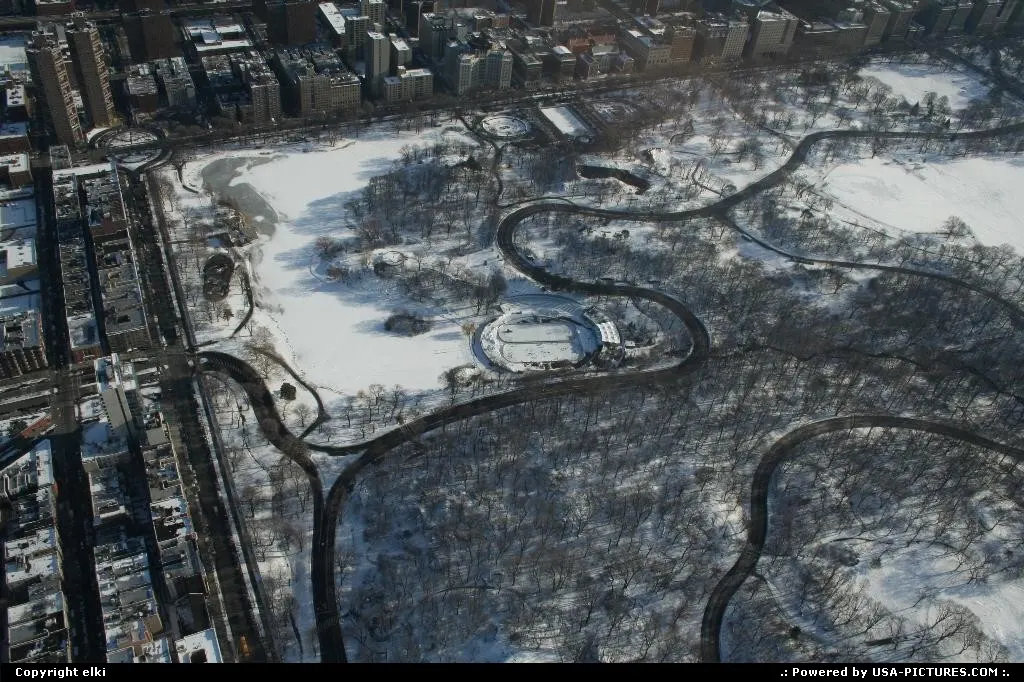 Central park view from helicopter