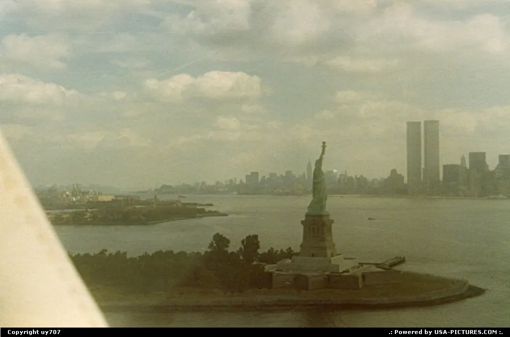 Circling around the Statue of Liberty, the turnaround of the flight.