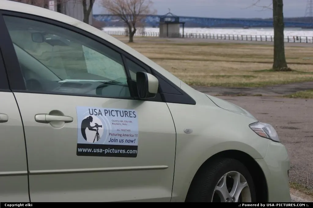 Our car, parked near niagara falls city.