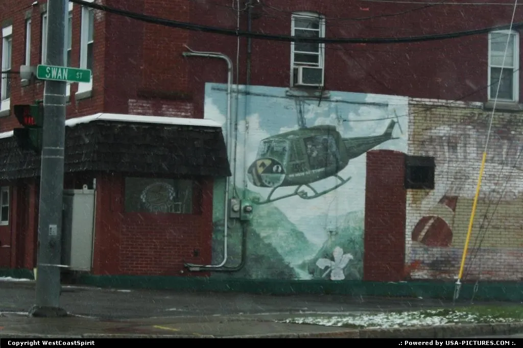 Art work on a wall in Batavia, NY