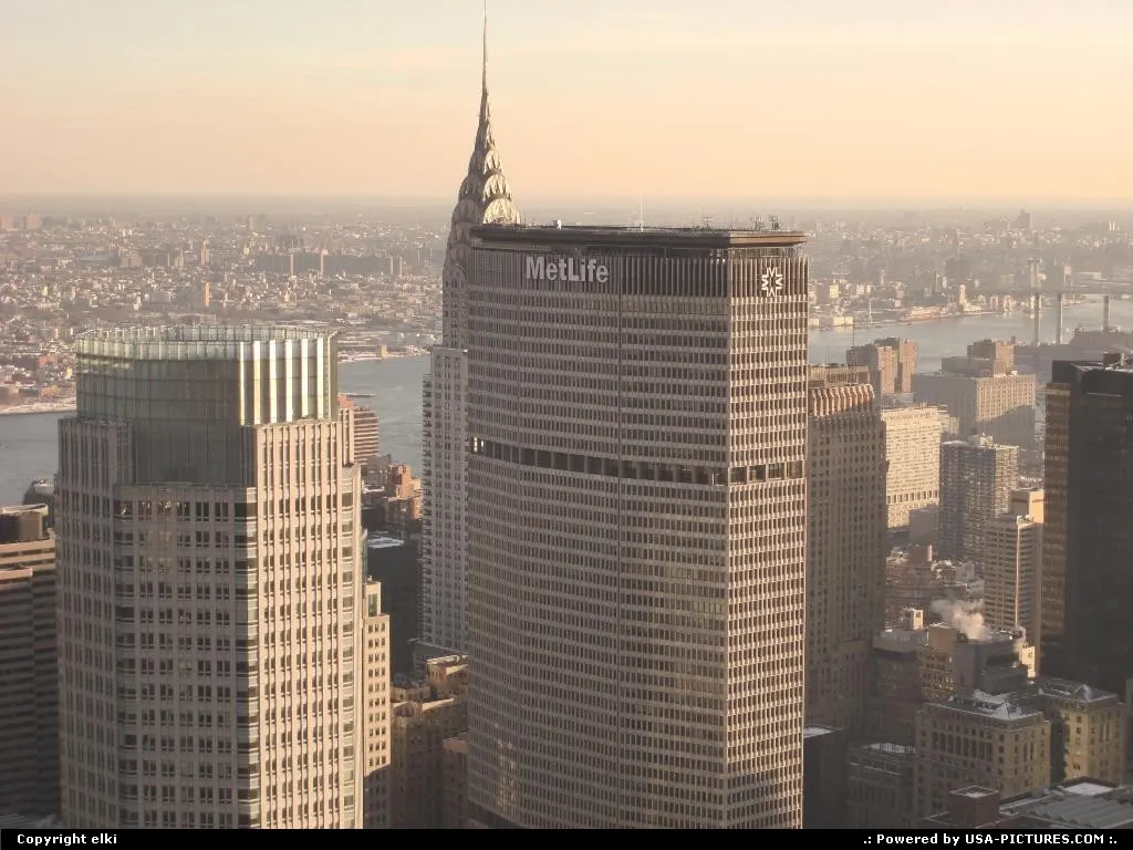 MetLife tower from the rockfeller observatory,
