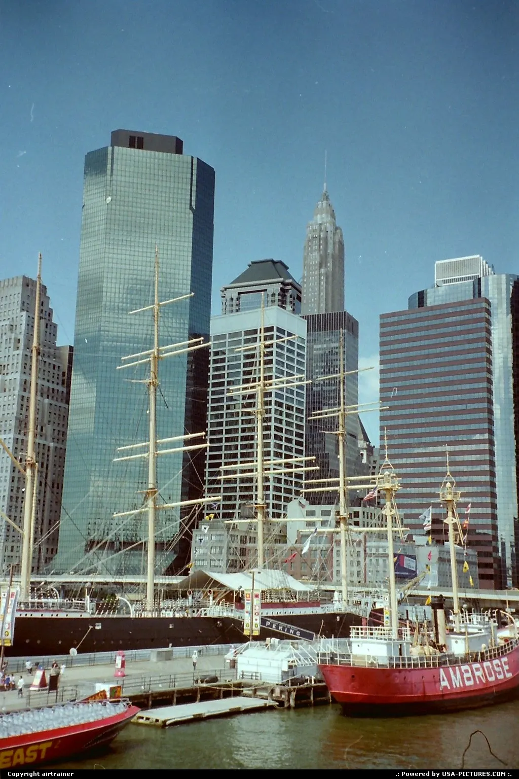 The piers, south of Manhattan.