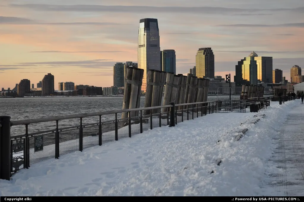 Battery park sunset
