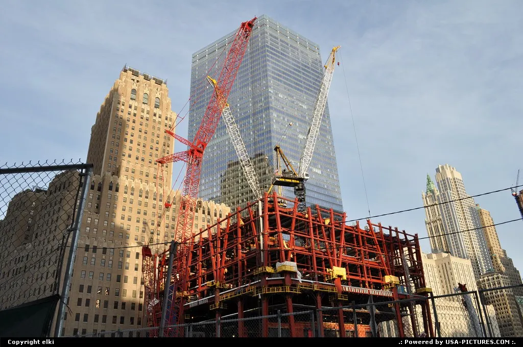 Ground zero, freedom tower starting coming out from ground. Good work, keep going guys !