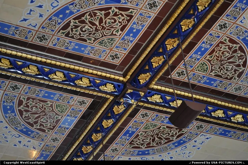 Minton Tile Ceiling in Central Park, close to the Mall. Gorgeous!