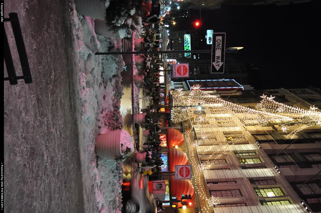 Christmas decoration in front of macy's