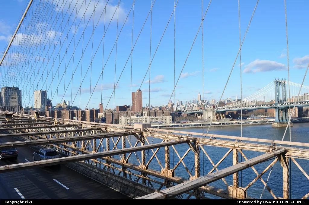 Manathan view from Brooklyn bridge