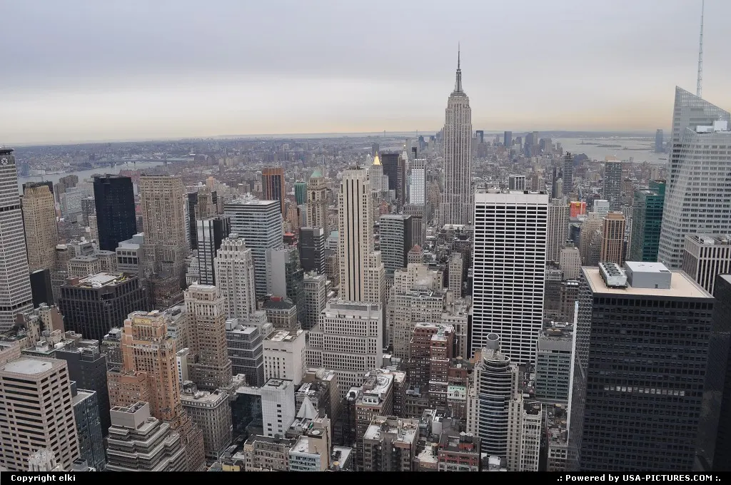 Manathan from the top of the rock, rockfeller center skycraper