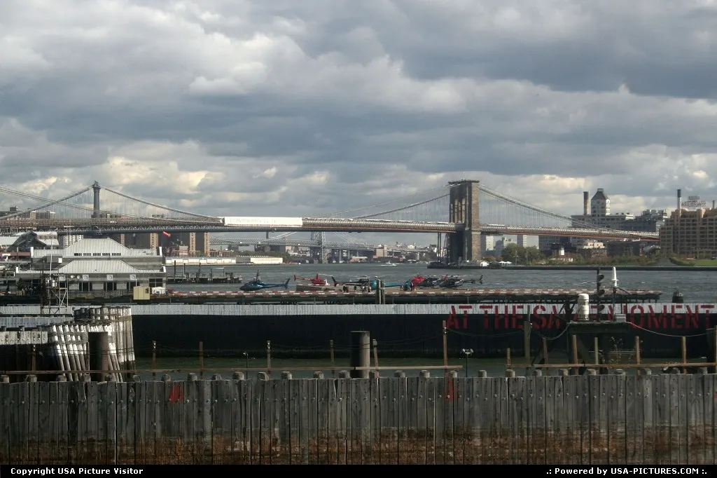I was in a position where I could see the Brooklyn Bridge that was under repairs and be...