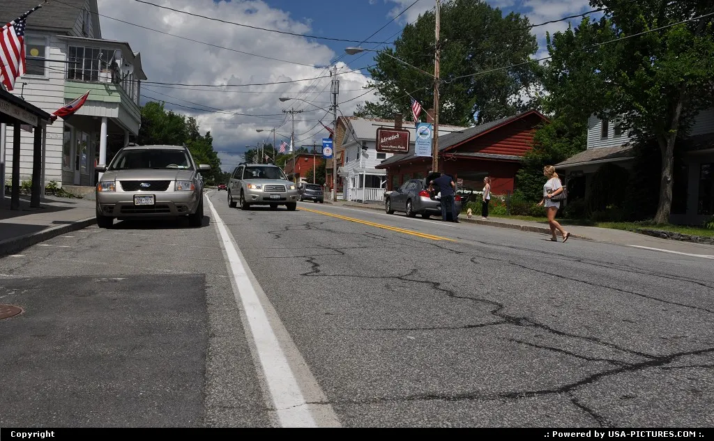 Main Street in Schroon Lake, a great place to stay in northern part of the state, almos...